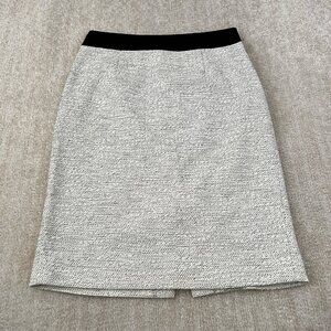 Banana Republic Cotton Tweed Midi Skirt 4 Tall